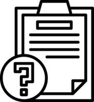 Question mark Line Icon vector