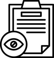 Hide Line Icon vector