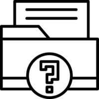 Question mark Line Icon vector
