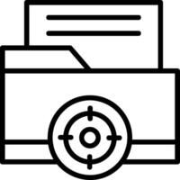 Target Line Icon vector