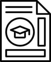 Mortarboard Line Icon vector