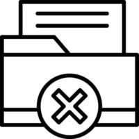 Delete Line Icon vector