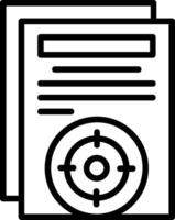 Target Line Icon vector