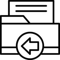 Undo Line Icon vector