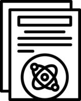 Atomic Line Icon vector