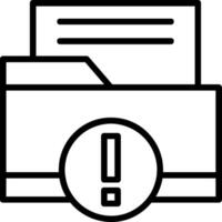 Exclamation mark Line Icon vector