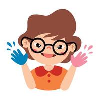 Concept Drawing For Down Syndrome Awareness vector