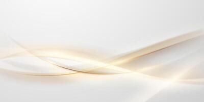 white abstract background with luxury golden lines illustration vector