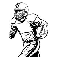 American Football Player Running with Ball Illustration vector
