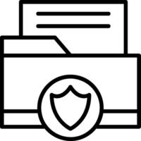 Security Line Icon vector