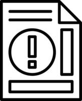 Exclamation mark Line Icon vector