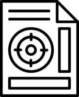 Target Line Icon vector