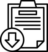 Import Line Icon vector