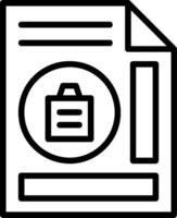 Paste Line Icon vector