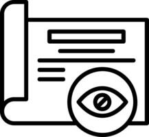 Hide Line Icon vector