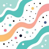 Colorful Waves with Floating Dots vector