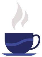 Cup of coffee flat icon isolated on white background. vector