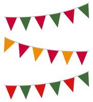 Carnival garland flat icon isolated on white background. vector