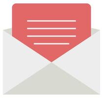 Opened envelope icon isolated on white background. vector