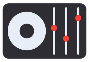 Audio mixer flat icon isolated on white background. vector