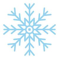 Blue snowflake icon isolated on white background. vector