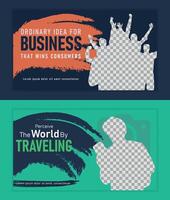 Creative Thumbnail Design for Business and Traveling Concepts vector