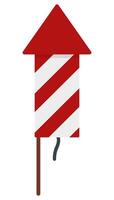 Rocket firework icon isolated on white background. vector