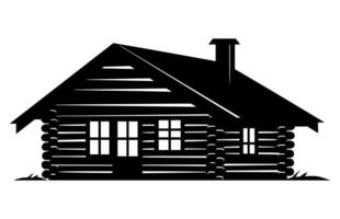 Log Cabin Silhouette vector