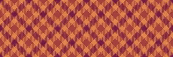 Gingham texture pattern , rural plaid check tartan. Red fabric seamless textile background in orange and red colors. vector