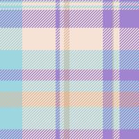 Smooth pattern fabric texture, youth tartan plaid . Gentle check background seamless textile in light and violet colors. vector