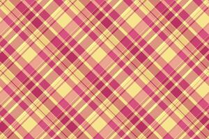Horizontal pattern check background, cute textile tartan plaid. Bandana fabric texture seamless in red and yellow colors. vector
