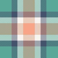 Picnic blanket texture plaid , daisy textile seamless fabric. Cute tartan background pattern check in teal and white colors. vector