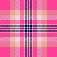 Spanish seamless texture tartan, quilt pattern textile . Close-up plaid background check fabric in pink and light colors. vector