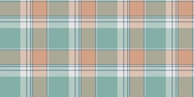 Kind check fabric plaid, customer pattern tartan texture. Checked background seamless textile in pastel and orange colors. vector