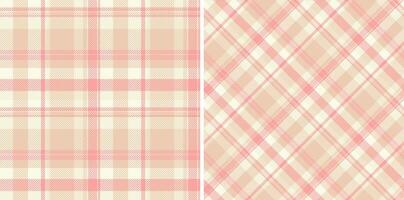 Check tartan of plaid seamless fabric with a pattern background texture textile. Set in gold colors for latest trends in modern everyday fashion prints. vector