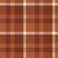 Suit seamless check, irish textile pattern fabric. Dining plaid tartan background texture in orange and red colors. vector