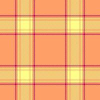Classical pattern texture background, ornament tartan seamless . Cozy textile plaid fabric check in orange and yellow colors. vector