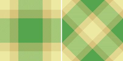 Check fabric tartan of pattern plaid with a textile texture seamless background. Set in nature colors for latest fashion trends. vector