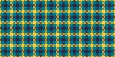 Valentines day seamless background pattern, graph check textile. Industry plaid tartan fabric texture in cyan and amber colors. vector