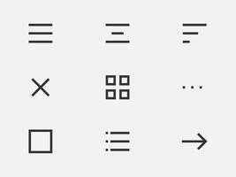 Menu illustration. Line set icon. Graphic element template for interface navigation or app. vector