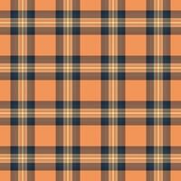 Color tartan seamless check, window plaid background fabric. Menswear textile pattern texture in orange and dark colors. vector