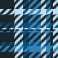 Present texture plaid, africa check pattern background. Seasonal textile tartan fabric seamless in cyan and dark colors. vector