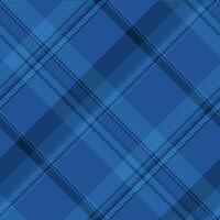 Quilt pattern plaid , kid seamless fabric background. Festival tartan check texture textile in blue and cyan colors. vector