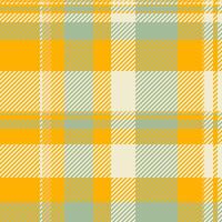 Production tartan plaid fabric, bag seamless textile. Fibre texture background check pattern in bright and light colors. vector