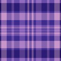Endless check fabric textile, track pattern texture. Place background seamless tartan plaid in indigo and pastel colors. vector