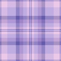 Short check fabric, difficult seamless plaid background. 30s tartan textile texture pattern in light and indigo colors. vector