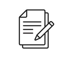 Note icon sign. Paper message or document page. vector