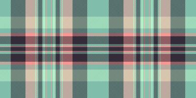 Dimensional textile texture, man plaid tartan fabric. Small check pattern seamless background in teal and dark colors. vector