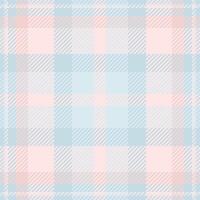 Scratched texture pattern check, irish background fabric plaid. Cover tartan seamless textile in light and misty rose colors. vector