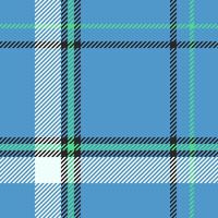 Folded seamless check, bedding pattern tartan plaid. Naked textile background fabric texture in cyan and azure colors. vector